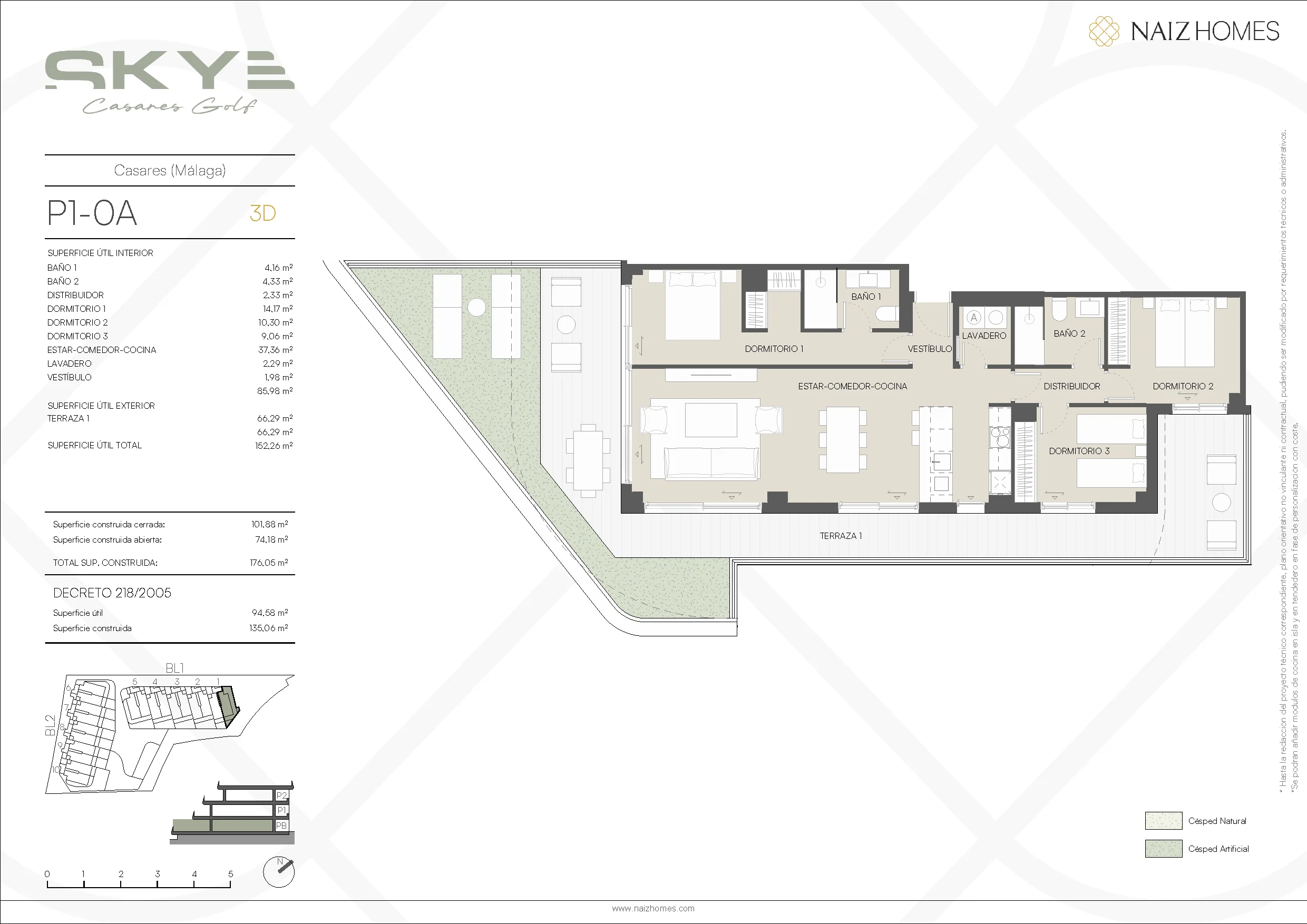 Skye Casares Golf plattegrond 1