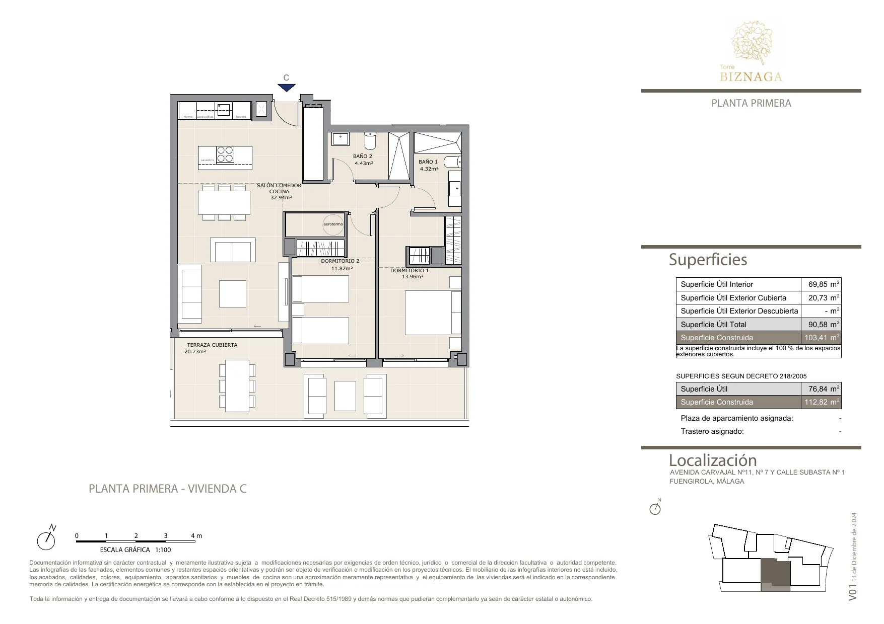 Torre Biznaga plattegrond 1