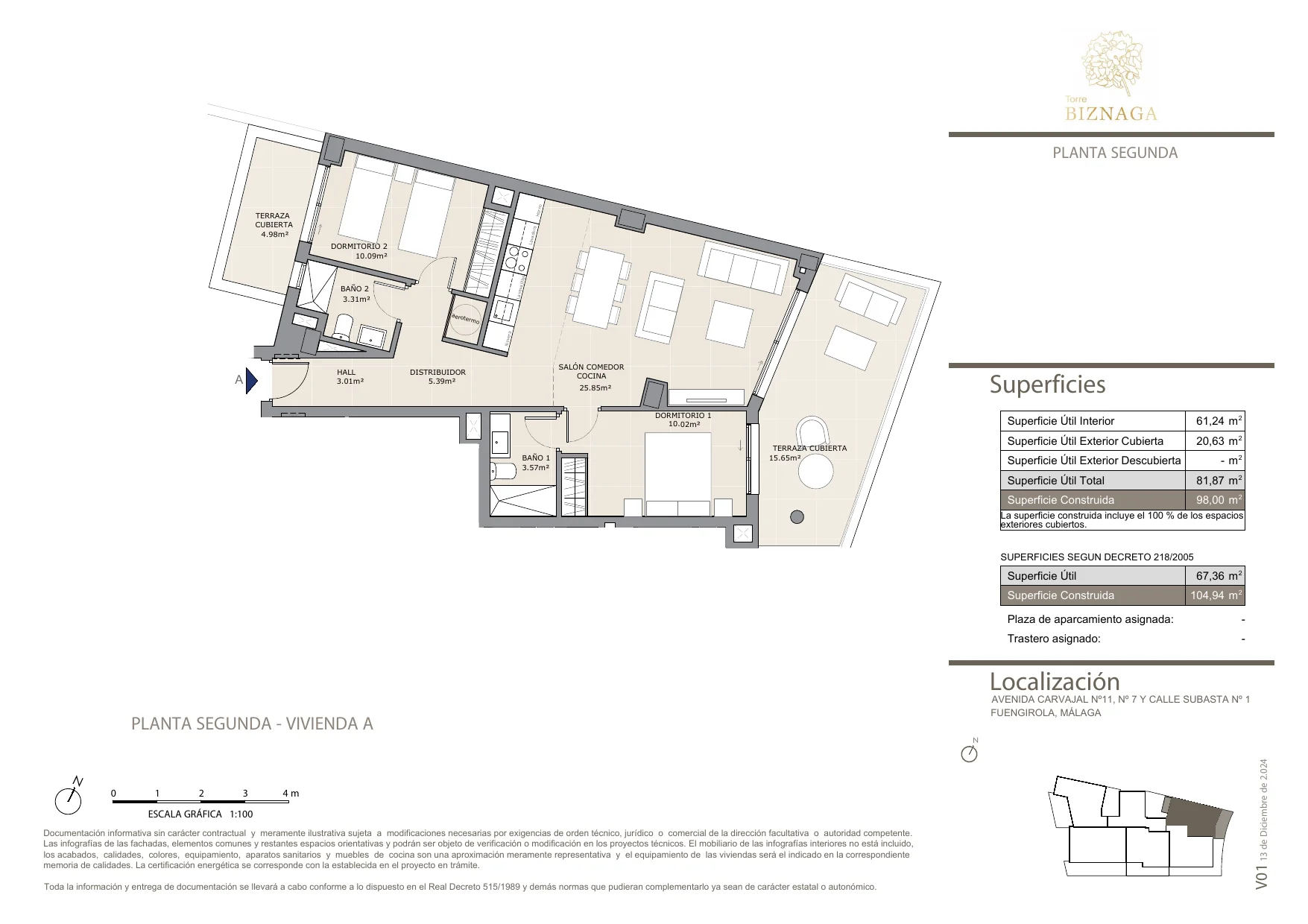 Torre Biznaga plattegrond 2