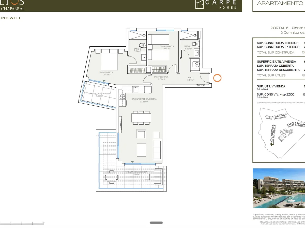 Altos del Chaparral plattegrond 1