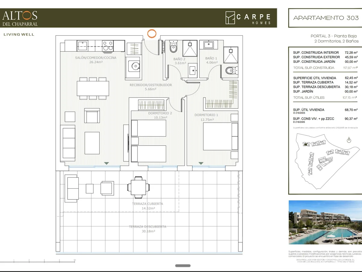 Altos del Chaparral plattegrond 2