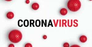 ViVi Real Estate: The word coronavirus is surrounded by red balls in this post-COVID description.