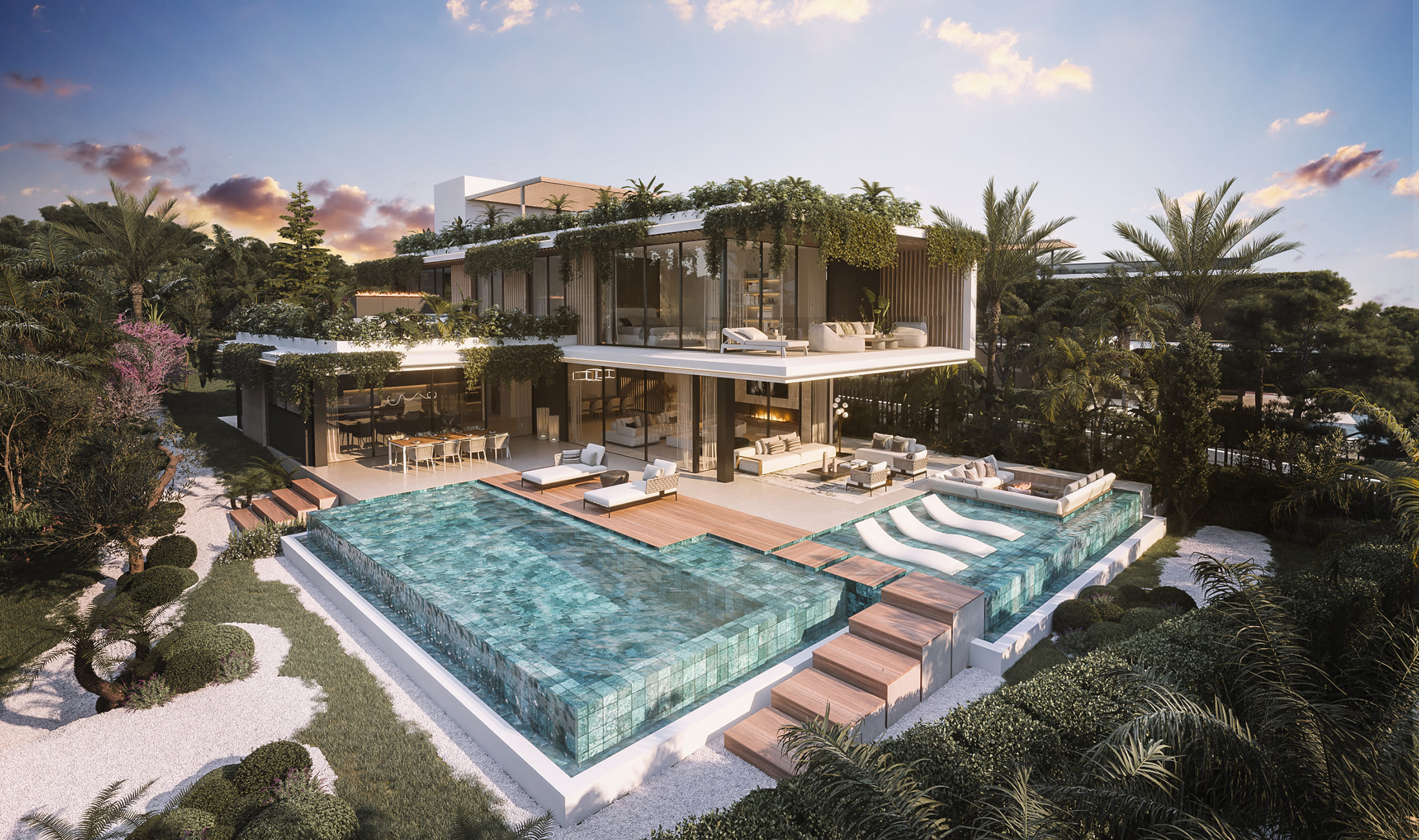 ViVi Real Estate: Spektakulær villa til salg i Marbella med panoramaudsigt over havet.
